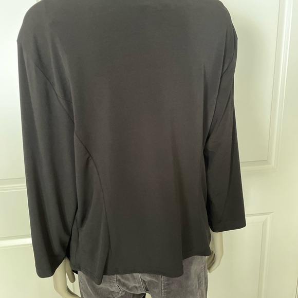 NWT Connected Apparel Open Front Black Cover-Up Jacket - Picture 3 of 6